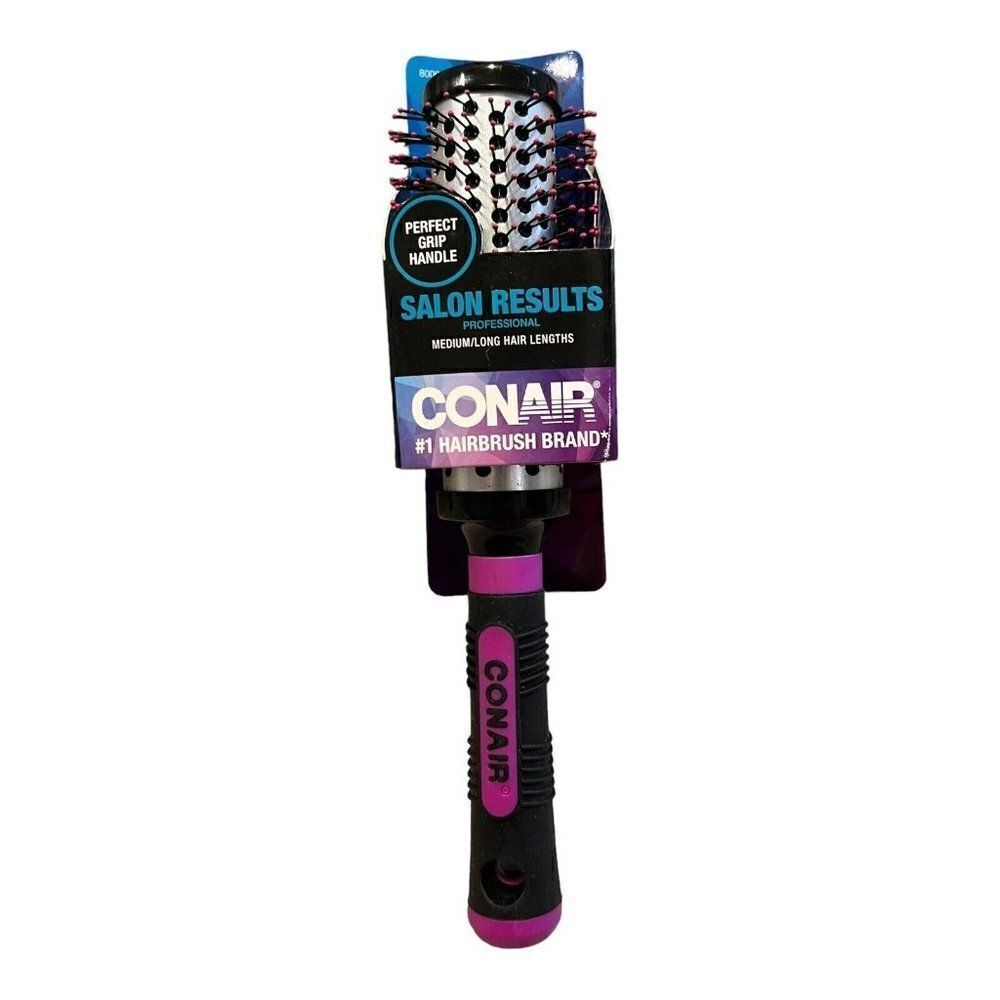 Conair Salon Results Blow Dry Styling Hair Brush Round Purple New
